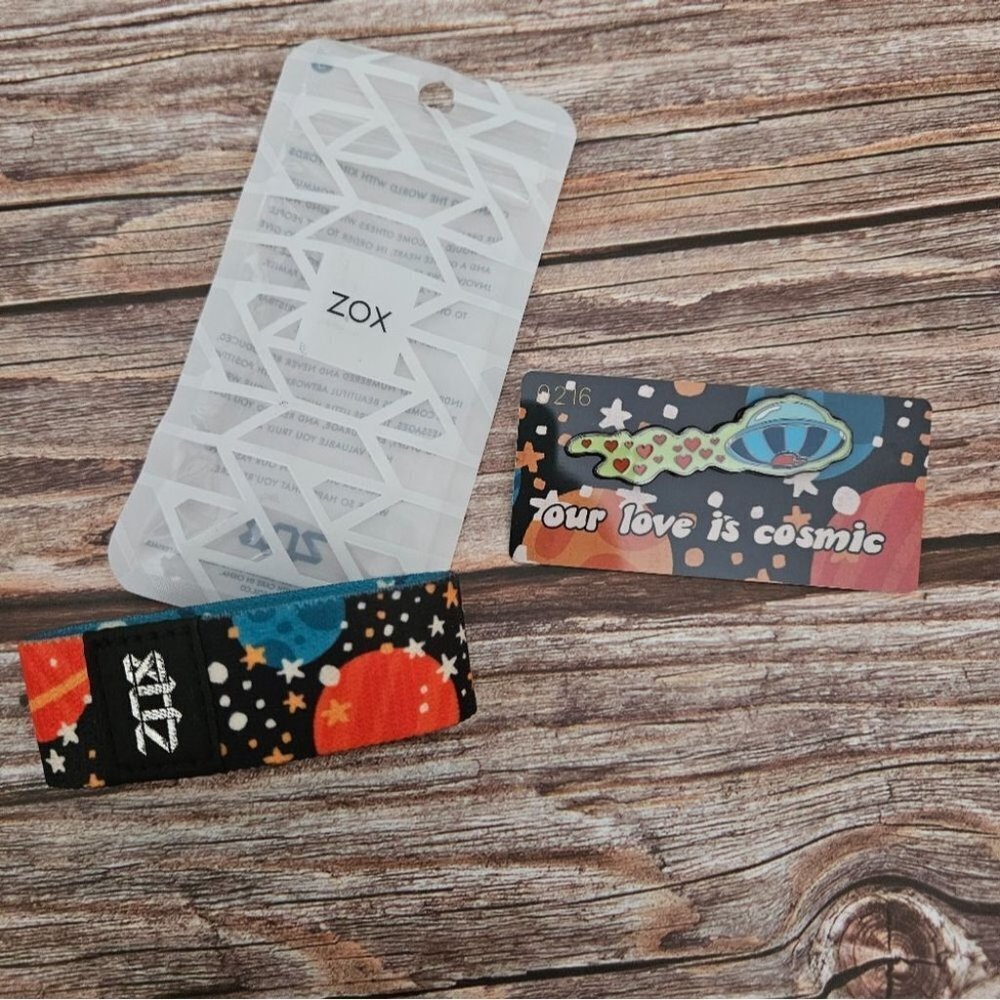 Zox Our Love is Cosmic Wristband and  Pin